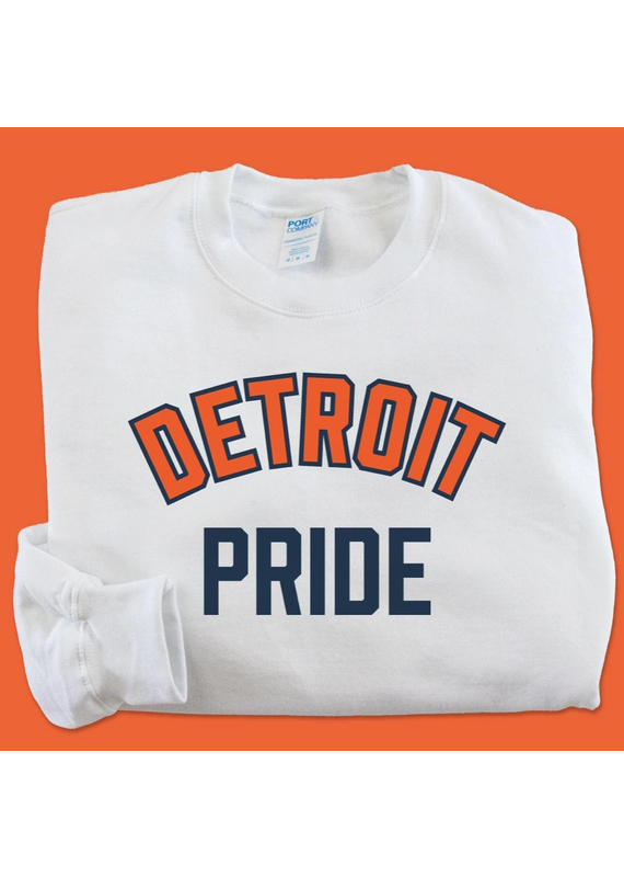 Bella Canvas Unisex White Detroit Pride Crew (M-XL)