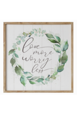 Audrey's 18"x18" Love More Worry Less Sign (Pickup Only)