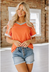 Liam & Co Livy Grapefruit Orange Top (S-L)