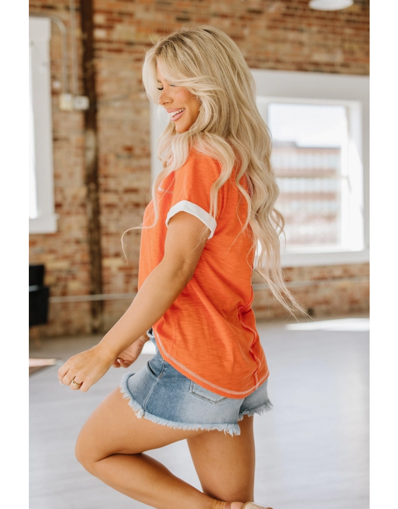 Liam & Co Livy Grapefruit Orange Top (S-L)