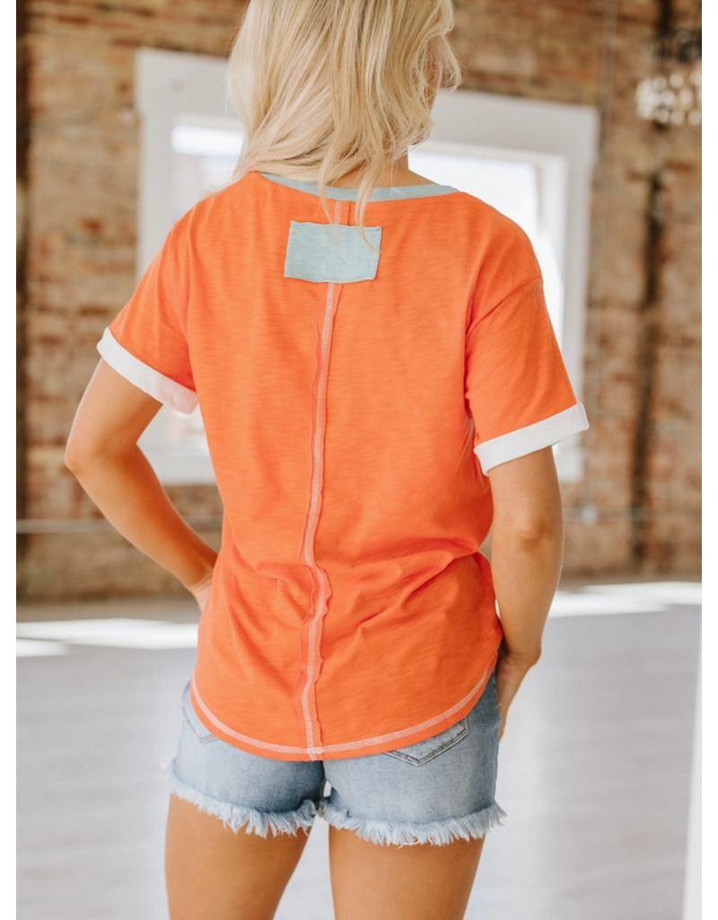 Liam & Co Livy Grapefruit Orange Top (S-L)