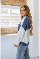 Liam & Co Carson Navy White Hoodie (S-XL)
