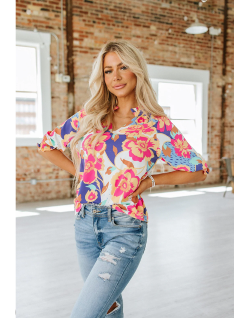 Liam & Co Amina Floral Blouse (M-XL)