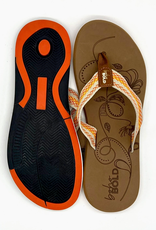 Boho Bold Boho Bold Woven Strap Orange Flip Flops (7-10)