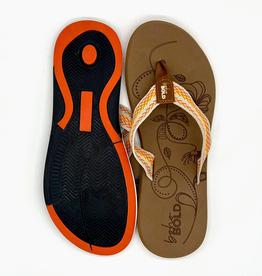 Boho Bold Boho Bold Woven Strap Orange Flip Flops (7-10)