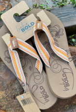 Boho Bold Boho Bold Woven Strap Orange Flip Flops (7-10)