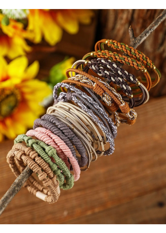 Liam & Co Boho Hair Tie Bundle of 10