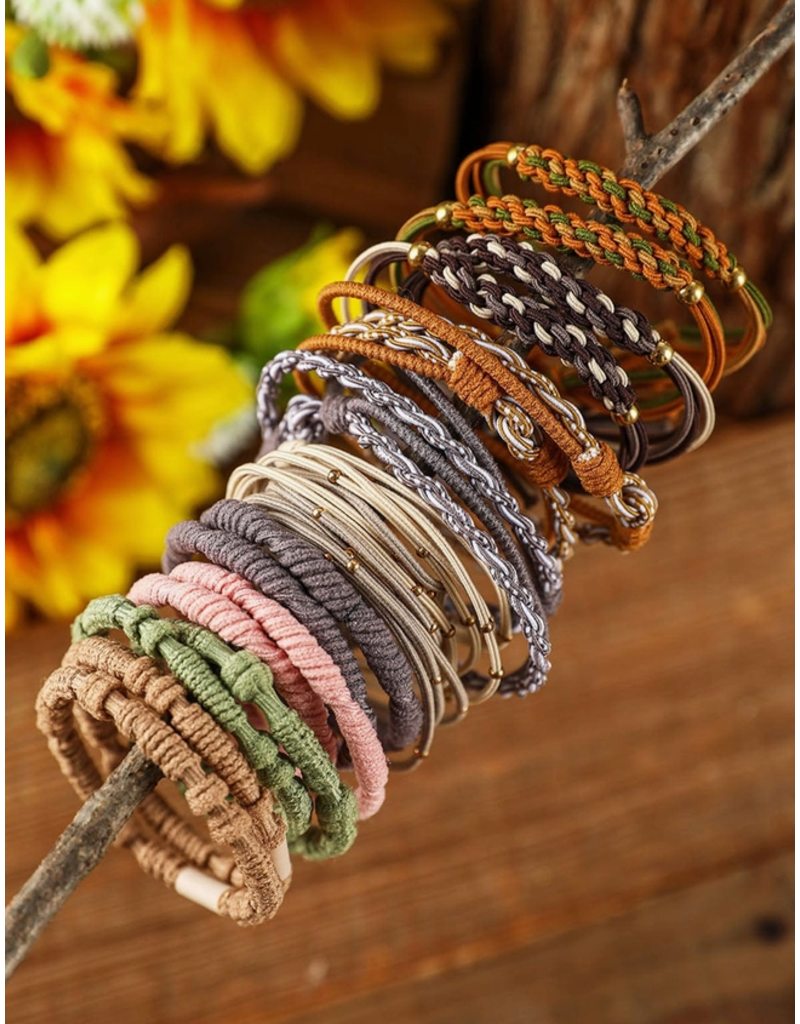 Liam & Co Boho Hair Tie Bundle of 10