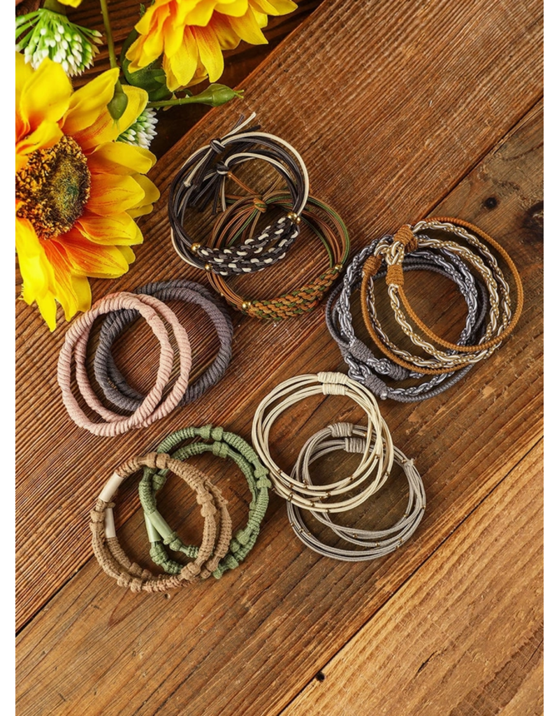 Liam & Co Boho Hair Tie Bundle of 10
