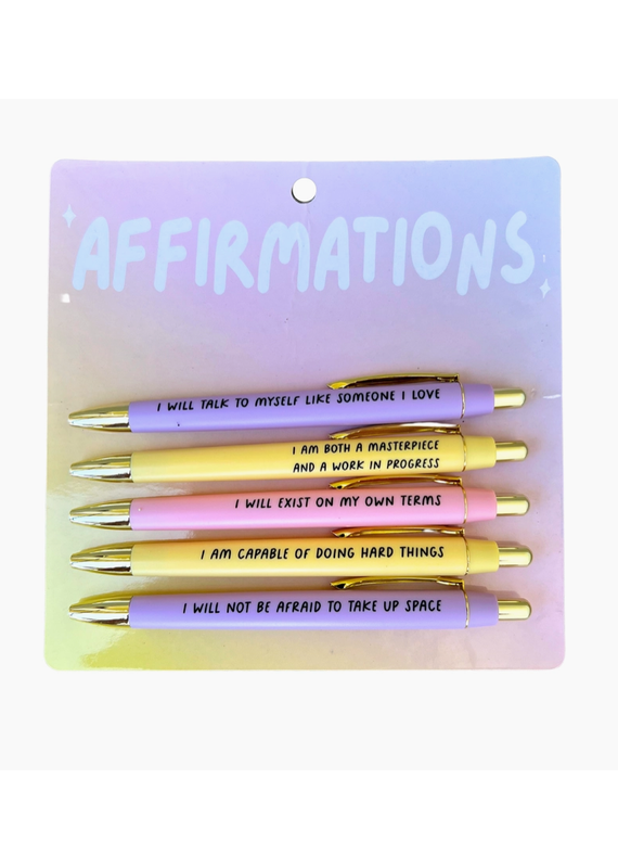 Fun Club Humorous Self Affirmations Pen Set