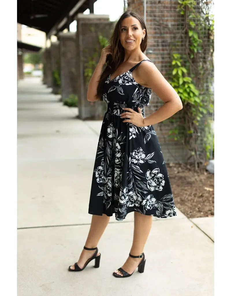 Michelle Mae MM Cassidy Black Midi Dress (S-XL)