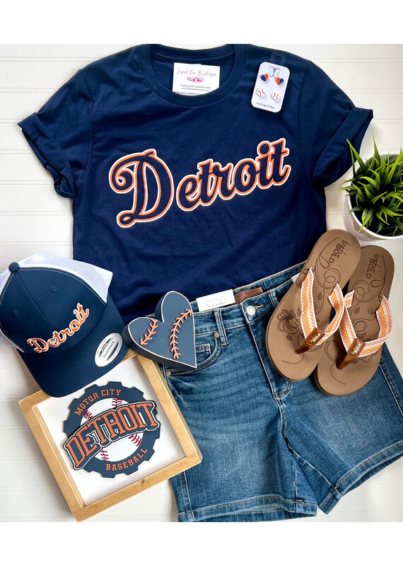 Navy Detroit Tigers Tee (S-2XL)