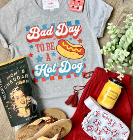 Bella Canvas Bad Day to be a Hot Dog Gray Tee (M Only)