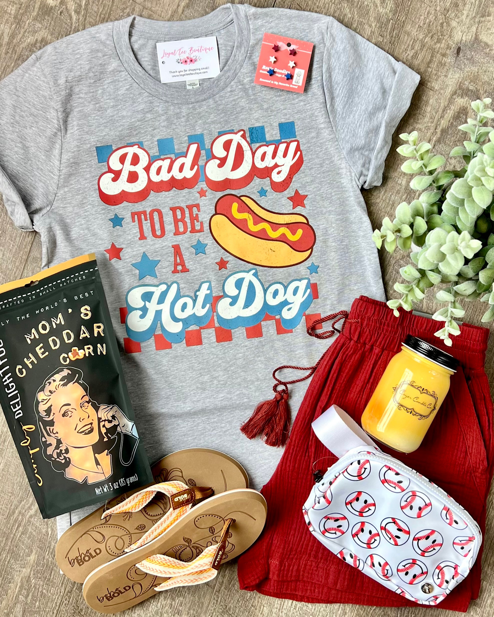 Bad Day to be a Hot Dog Gray Tee (S-XL) - Loyal Tee Boutique