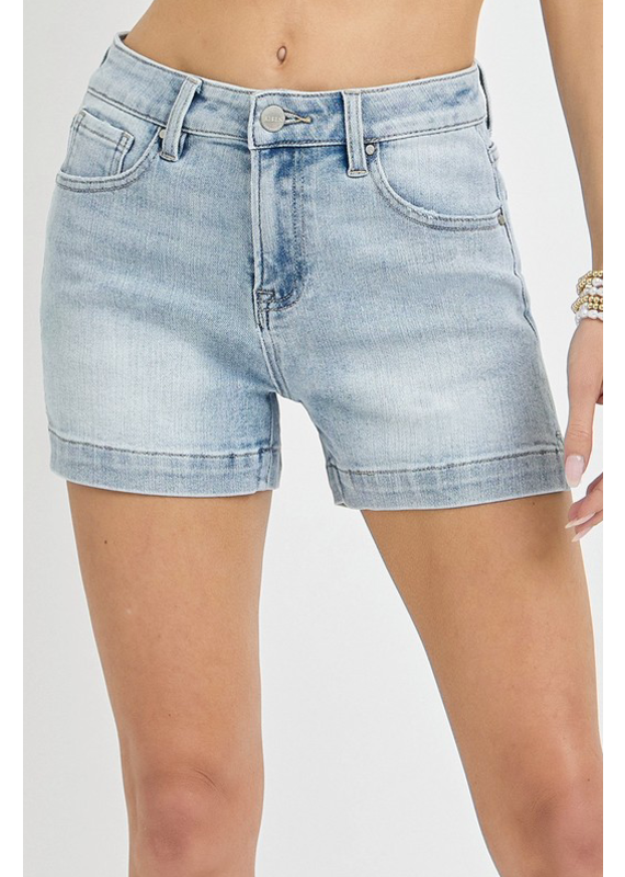Risen Denim Risen Light Wash Slit Shorts (L & XL)