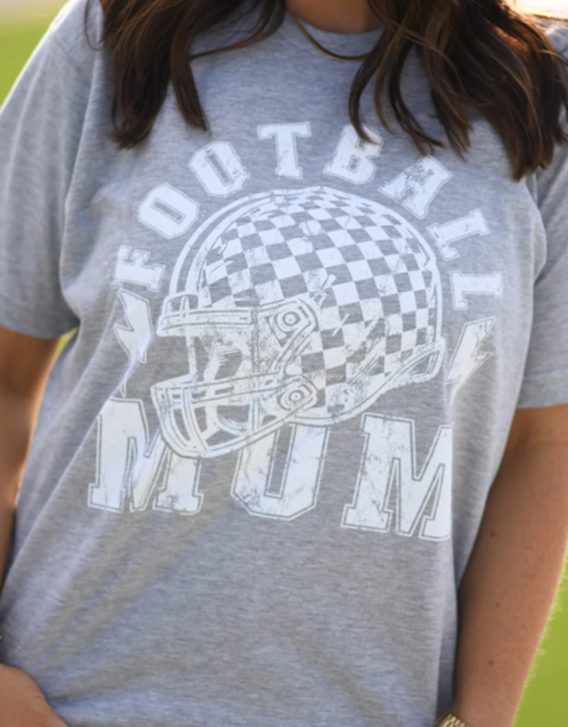 Tultex *PRE-ORDER* Football Mom Checkered Helmet Tee (S-3XL)