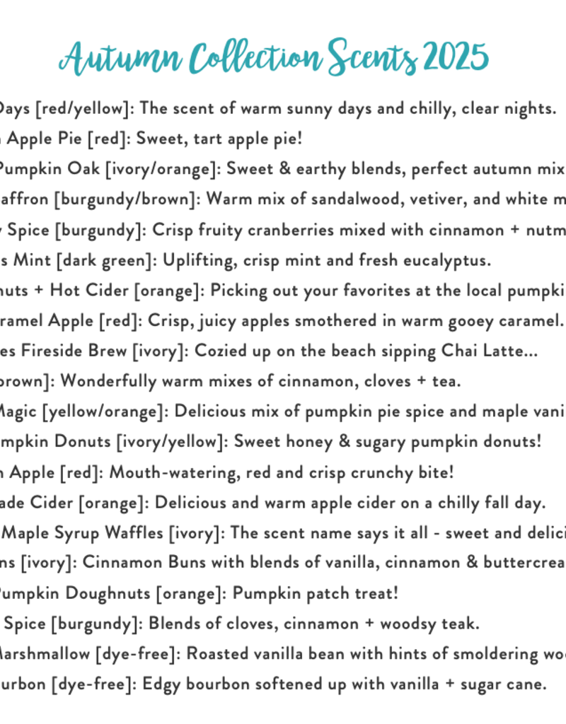 Coyer Candle Co. *SALE* Coyer Candle Fall Freshies