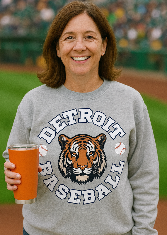 *PRE-ORDER* Detroit Baseball Gray Tee/Crew (Youth/Adult)