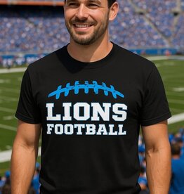 Gildan *PRE-ORDER* Lions Football Black Tee (Adult/Youth)
