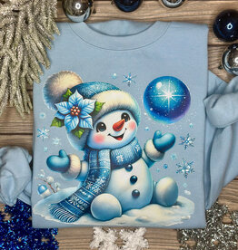 Gildan *Pre-Order* Ice Blue Baby Snowman Crew (S-3XL)
