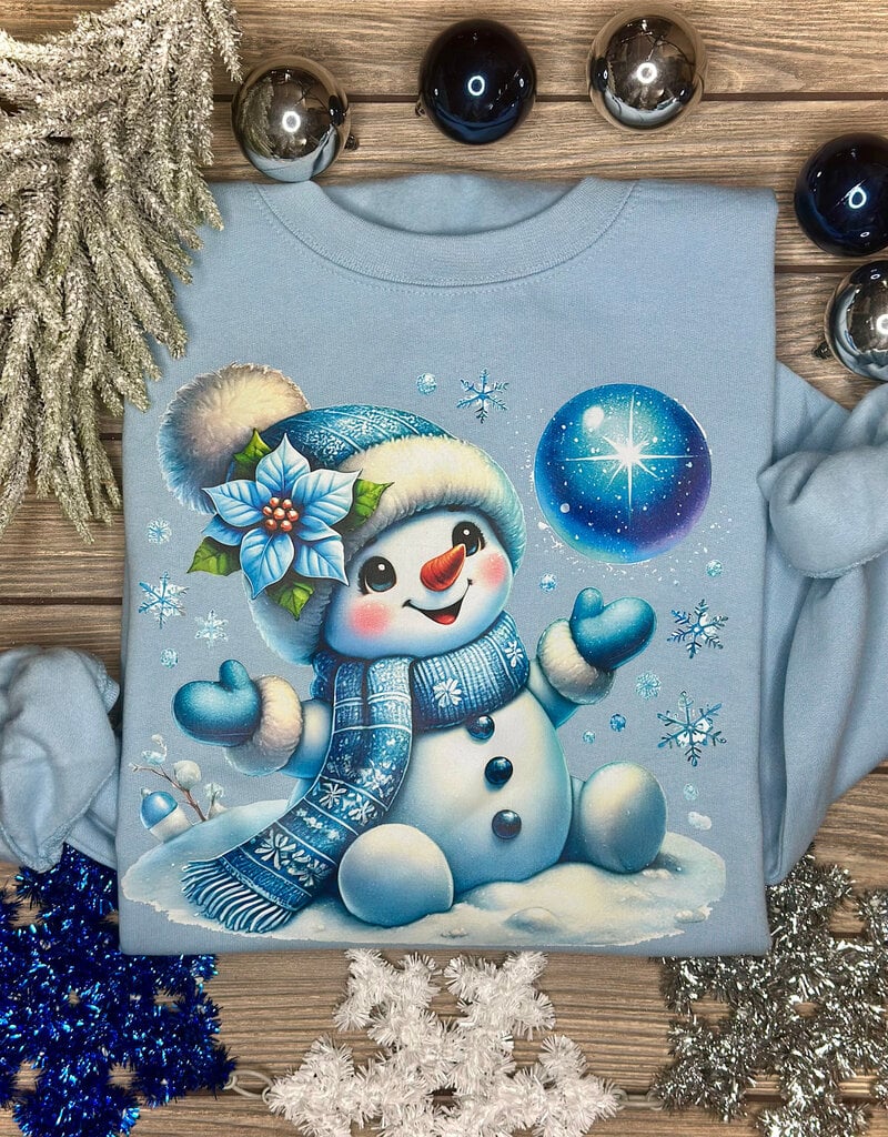 Gildan *Pre-Order* Ice Blue Baby Snowman Crew (S-3XL)