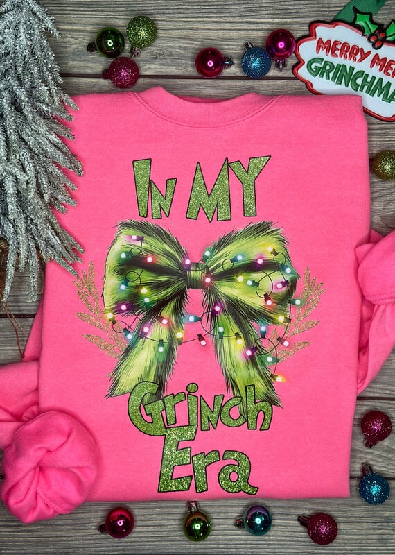 Gildan *Pre-Order* Pink Grinch Era Crew (Adult + Youth)