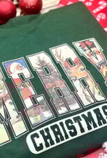 *Pre-Order* Green Vintage Merry Crew (S-3XL)