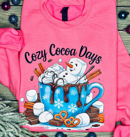 Gildan *Pre-Order* Pink Cozy Cocoa Days Crew (S-3XL)