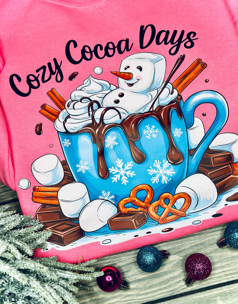 Gildan *Pre-Order* Pink Cozy Cocoa Days Crew (S-3XL)