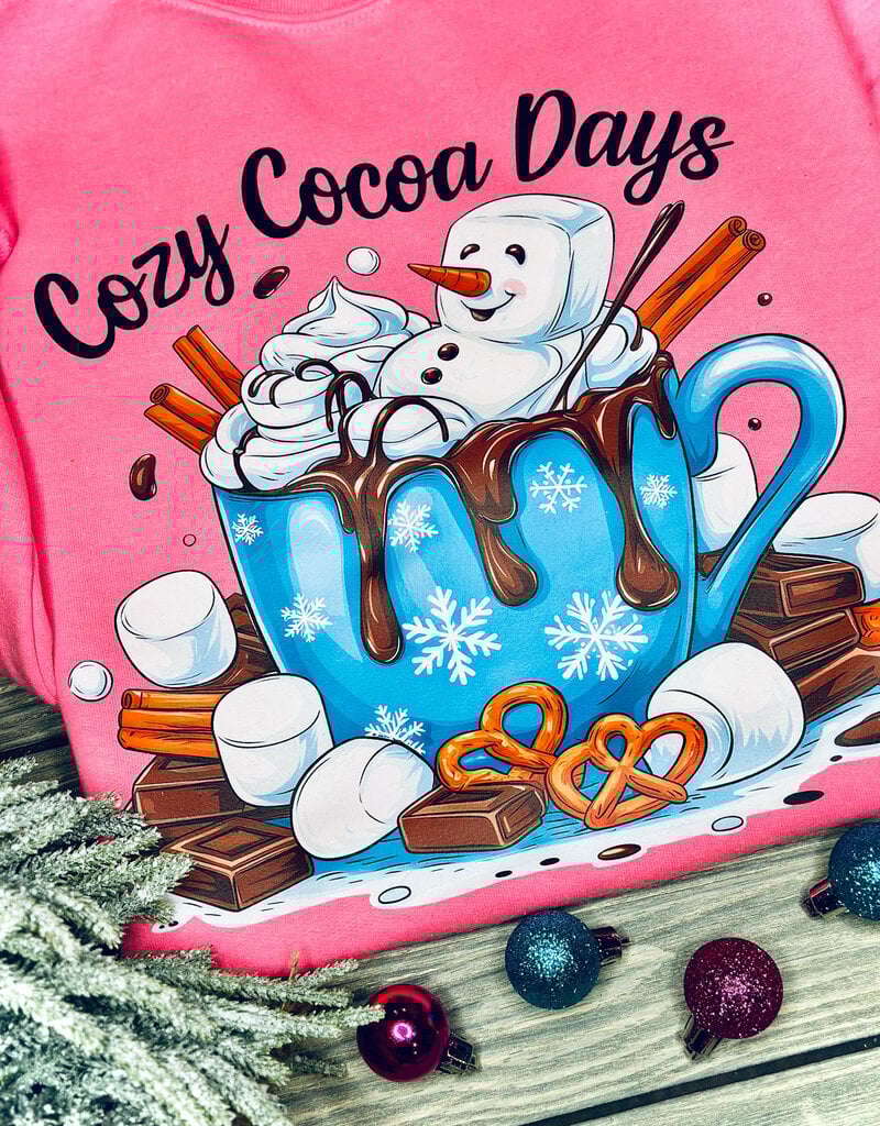 *Pre-Order* Pink Cozy Cocoa Days Crew (S-3XL)