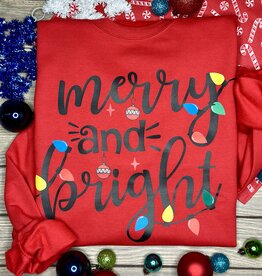 Gildan *Pre-Order* Red Merry & Bright Crew (S-3XL)