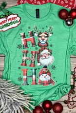 Gildan *Pre-Order* Green Plaid Hohoho Tee (S-3XL)