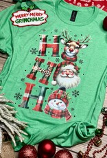 Gildan *Pre-Order* Green Plaid Hohoho Tee (S-3XL)