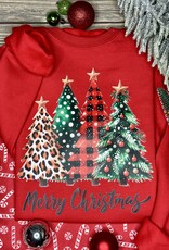 Gildan *Pre-Order* Red Merry Christmas Trees Crew (S-3XL)