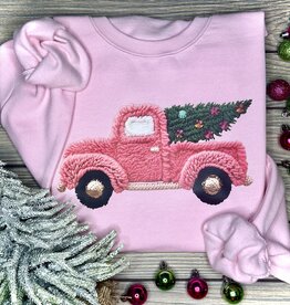 Gildan *Pre-Order* Light Pink Faux Yarn Vintage Truck Crew (S-3XL)