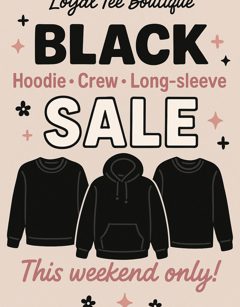 LTB *BLACK Hoodie|Crew|Long-Sleeve SALE*