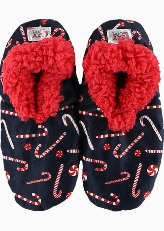 Lazy One Lazy One* Candy Cane Fuzzy Feet Slippers (S-XL) (Pre-Order Closes 11/17)