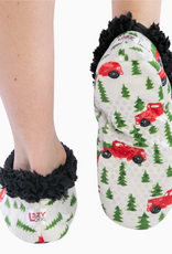Lazy One Lazy One* Plaid Truck Fuzzy Feet Slippers (S-XL) (Pre-Order Closes 11/17)