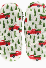 Lazy One Lazy One* Plaid Truck Fuzzy Feet Slippers (S-XL) (Pre-Order Closes 11/17)