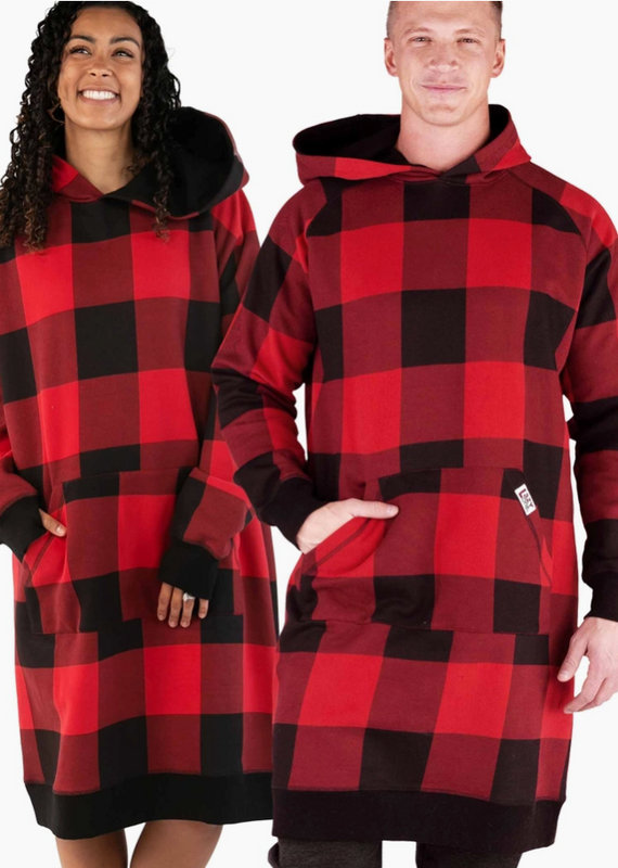 Lazy One Lazy One* Red Plaid Sleep Hoodie (Pre-Order Closes 11/17)