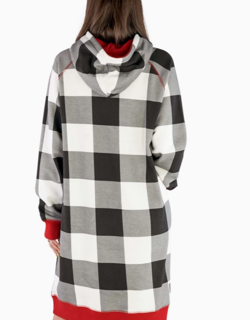 Lazy One Lazy One* B+W Plaid Sleep Hoodie (Pre-Order Closes 11/17)