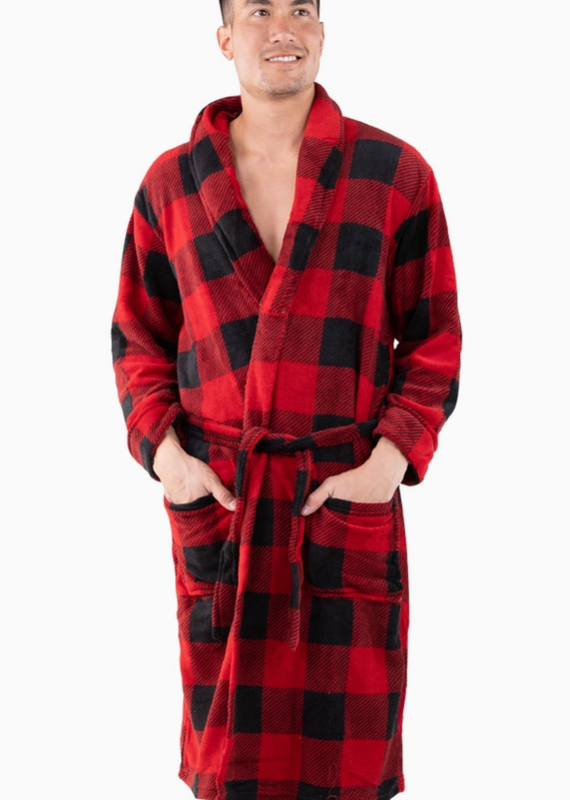 Lazy One Lazy One* Red Plaid Men's Bathrobe (Pre-Order Closes 11/17)