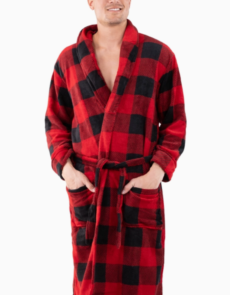 Lazy One Lazy One* Red Plaid Men's Bathrobe (Pre-Order Closes 11/17)