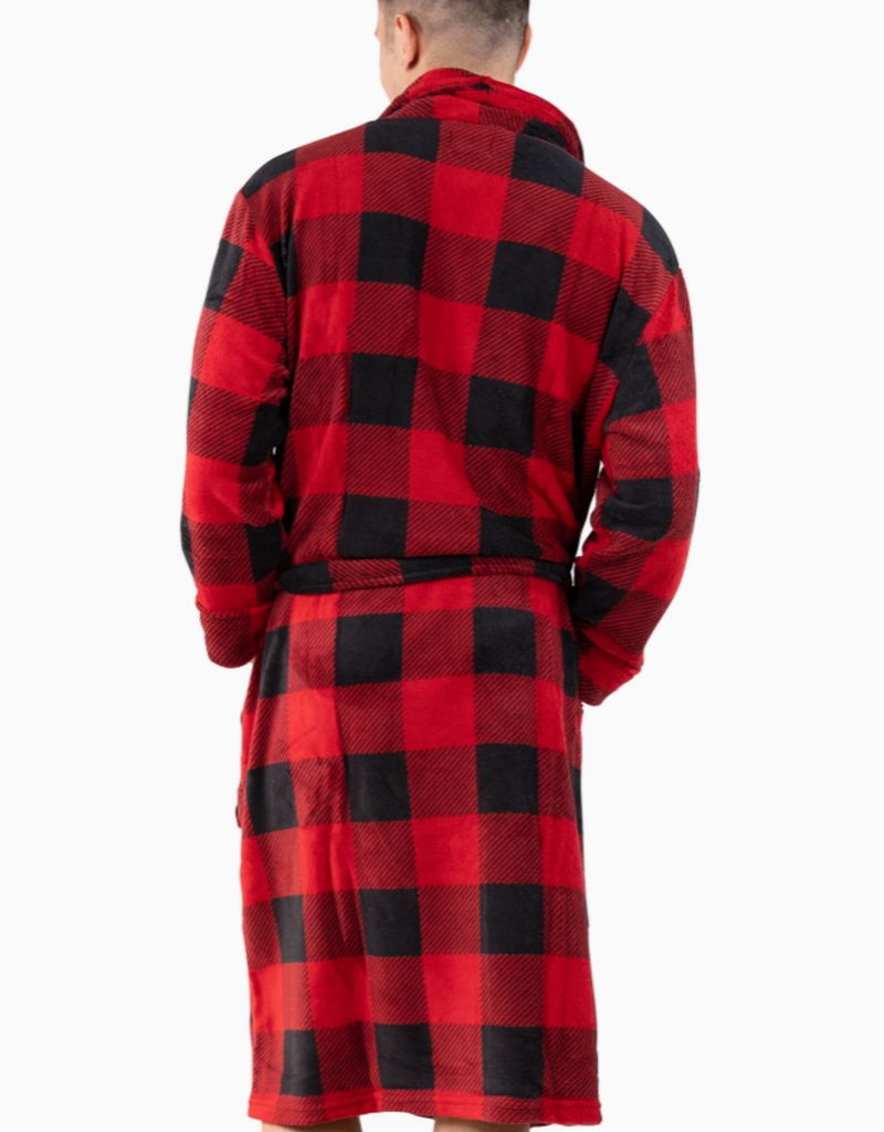 Lazy One Lazy One* Red Plaid Men's Bathrobe (Pre-Order Closes 11/17)