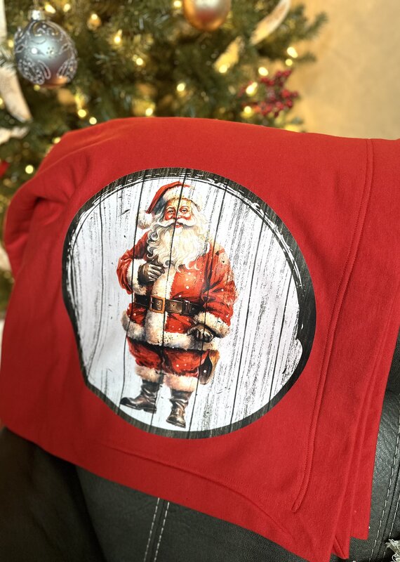 Gildan Red Santa Fleece Blanket *Retail $35*