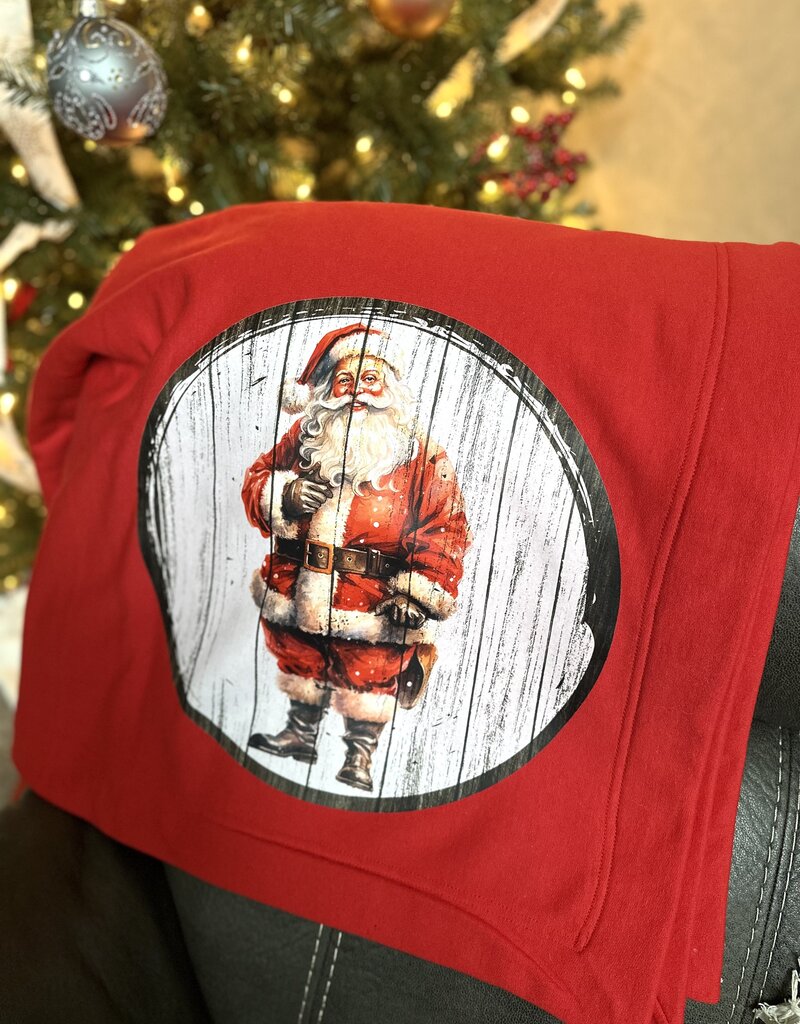 Gildan Red Santa Fleece Blanket *Retail $35*