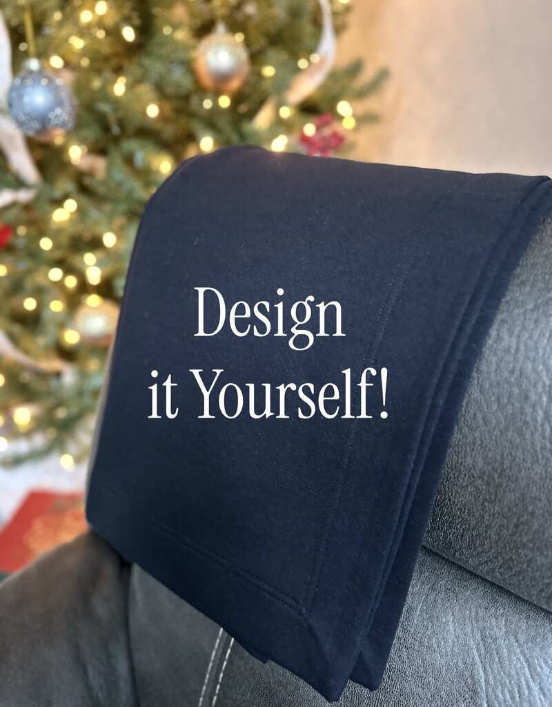 Gildan Black *Design Your Own* Fleece Blanket