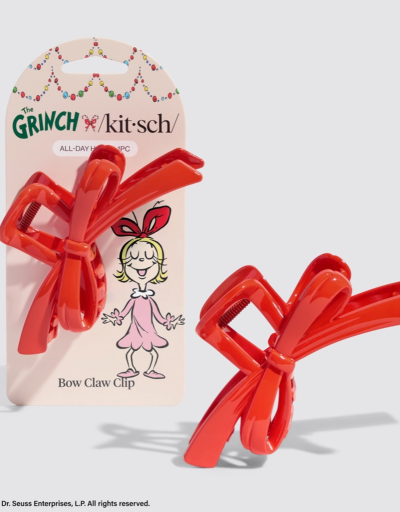 Kitsch The Grinch X Kitsch Red Bow Claw Clip