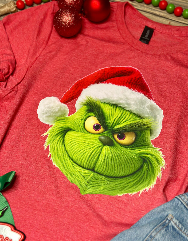 Gildan *Pre-Order* Red Grinch Face Tee (S-3XL)