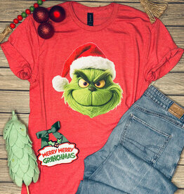 Gildan *Pre-Order* Red Grinch Face Tee (S-3XL)